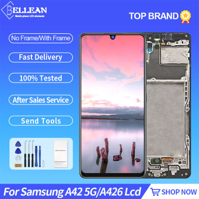 6.6นิ้วจอแสดงผล A426สำหรับ Samsung Galaxy A42 5กรัมจอแอลซีดีแบบสัมผัส Digitizer A426B A426U สมัชชาเปลี่ยนด้วยกรอบจัดส่งฟรี