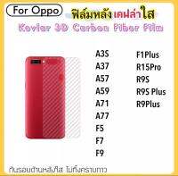 ฟิล์มหลัง เคฟล่าใส (Kevlar) For OPPO F1plus R9s R9splus R9plus R15pro F5 F7 F9 A37 A57 A58 A59 A77 A71 A3s ( Sticker ) ฟิล์มหลัง เคฟล่า (Kevlar)ใส