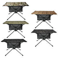 Outdoor Folding Table with Net Pocket Portable Foldable Aluminum Alloy Desk for Picnic Camping Garden Barbecue Desk Table