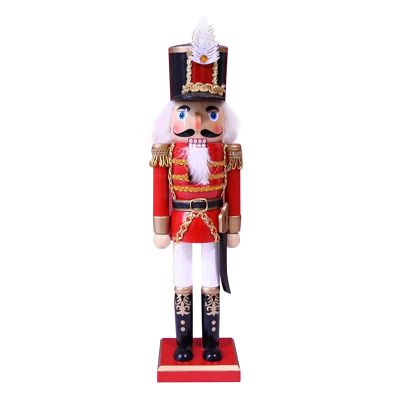 1 Pcs Christmas Nutcracker Ornament ไม้ Feather Machetes King Nutcracker Craft Adornment