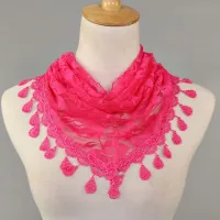 【CC】▼∋⊙  Scarf Korean Tassel Shawl Large Headscarf Hollow Out Shawls Neck Scarves for