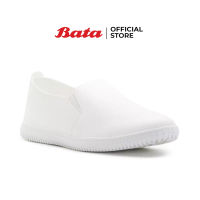 Xi Ke Bata บาจา รองเท้าslipon สลิปออน สีขาว รองเท้าผ้าใบ รองเท้าลำลองใส่สบาย สำหรับผู้หญิง รุ่น Squid สีขาว 5511219