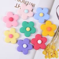 20PCS Mix Color Resin Flowers Stencils/Embellishments For DIY Scrapbooking Resin Flatback Cabachon Hair Band Accessories