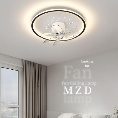 MZD【3สี Bulb】Simple และสร้างสรรค์ Pelindung Mata พัดลม LED โคมไฟติดเพดานโคมไฟห้องนอนห้องแบบโมเดิร์นแขวนสั่นหัวพัดลมแบบรวมโคมไฟ