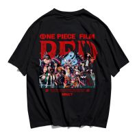 【New】Mnst | Tshirt | Kaos  Anime | Black | One Piece Film RED