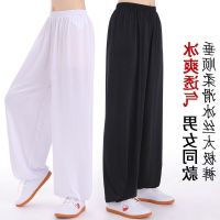 COD DSGERTRYTYIIO Tai Chi Pants Womens Ice Silk Tai Chi Suit Fist Pants Mens Martial Arts Lanter太极裤女冰丝太极服拳裤子男武术灯笼裤宽松大码练功服裤 2022.11.23