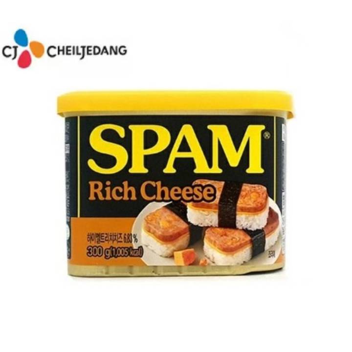 spam-หมูแฮมกระป๋องรสชีส-cj-rich-cheese-300g-ยอดฮิตเกาหลี