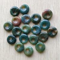 New good quality natural india onyx gogo donut charms pendants beads 18mm for jewelry making Wholesale 12pcs/lot free