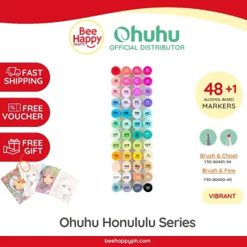 Ohuhu Honolulu Series Alcohol Based 48 Pastel Colors plus