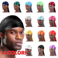 Hiphop Silky Durag Hair Bandanas Headband Turban Men Hat Wigs Doo Satin Biker Sports Head Scarf Summer Women Hair Accessories