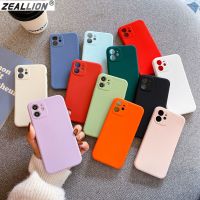 Zeallion เคสโทรศัพท์ของเหลวซิลิก้าเจลขอบตรงนิ่มสำหรับ [Apple iPhone 14 13 12 Mini 11 Pro Max X XR XS MAX 7 8 SE 6 6S Plus] ฝาครอบเคส TPU