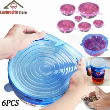 Silicone Stretch Lids Reusable Airtight Food Wrap Covers Keeping