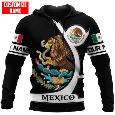 New Personalized Flag of Mexico Shirt Full Sleeve 3d Printed Mens Hoodie Unisex Casual Zipper Hoodie Sudadera Hombre Mt-109 popular