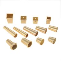 1pc Furniture Leg Cover Foot Solid Copper Tip Solid Brass Table Chair Cylinder/Cone Cap Protect Decor Bottom Safe Pad 20-42mm Furniture Protectors Rep