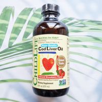 Pure Arctic Cod Liver Oil, Natural Strawberry Flavor 237mL (ChildLife®)  #1 Best Seller ใน USA