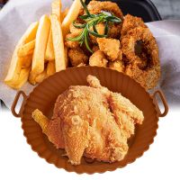 ตะกร้ากะทะย่างสำหรับเปลี่ยนไก่ทอดแบบใช้ซ้ำได้แบบ WTFAP5ถาดอบขนมหม้อทอด Air Fryer หม้อซิลิโคนพับได้