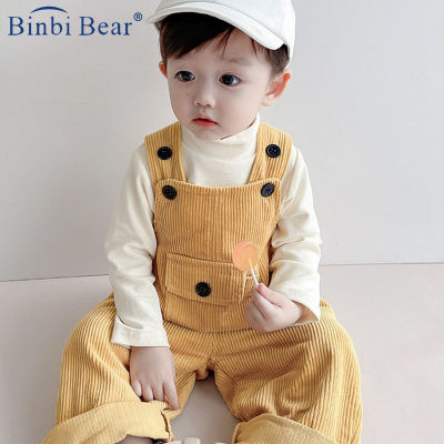 Baby Girl Boy Overalls Solid Color Autumn Winter Corduroy Jumpsuit Casual Loose Infant Kids Pants Rompers Dungarees Childrens
