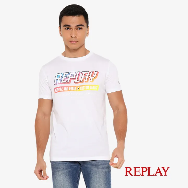 Replay the motorcycle enthusiast print t-shirt