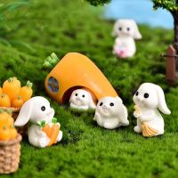 Miniature Cartoon Rabbit Cute Rabbit House Miniature Figurines Fairy Garden DIY Home decoration Micro Landscape Miniature Decor