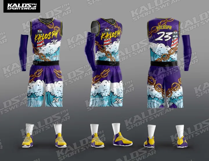 051 SEAFARER MARINE SEAMAN DESIGN BASKETBALL JERSEY SET SANDO AND SHORT ...