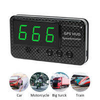 เครื่องวัดความเร็วลม Gps ดิจิทัลรถยนต์ C60s,เครื่องวัดระยะทาง Hud แสดงความเร็วการแจ้งเตือนเมื่อความเร็วเกินกำหนด Hd ไมล์รับแรงเตือน【fast】