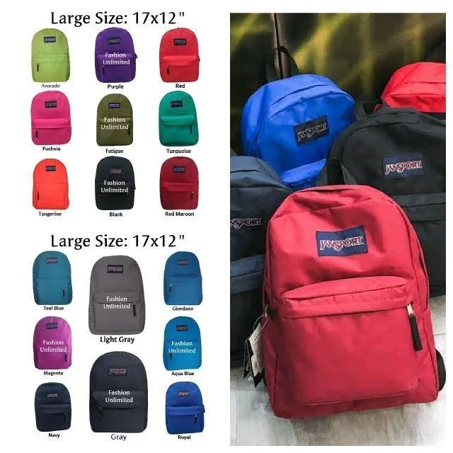 Large Unisex Backpack 17x12 Jansport shoulder bag keychain Lazada PH