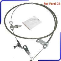 Transmission Kickdown Cable Kit,Stainless Braided Kick Down Cable Vehicle with a C4 Transmission For Ford C4/C6 ชุดสายเคเบิ้ลแบบคิกดาวน์ทำจากสเตนเลสถักแบบคิกดาวน์พร้อมเกียร์ C4สำหรับรถฟอร์ด C4/C6