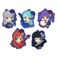 Bang Dream! Roselia Anime Game Minato Yukina Hikawa Sayo Imai Lisa Udagawa Ako Shirokane Rinko Classic Rubber Strap Keychain