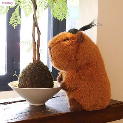 HOONEY Kawaii Capybara ตุ๊กตายัดไส้เหมือนจริงของเล่นตุ๊กตาตุ๊กตาแบบนิ่มสุดน่ารัก Plushies หมอนอิงหมอนตุ๊กตาผ้ากำมะหยี่สำหรับเด็กสะดวกสบายสำหรับเด็กของขวัญ