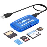 Onefavor SmartMedia Cards Reader Writer, All-In-1 USB Universal Multi Card Adapter, Smart Media,XD,SD, UHS-I, MMC, MS Pro Duo, CF, MD,เครื่องอ่านการ์ดหน่วยความจำแฟลชกล้องสำหรับ Windows, Mac, Linux