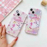 เคสแฟชั่นลาย Sanrio สำหรับ iPhone 14 13 12 11 Pro Max 14 Plus แบบคลื่นใสสำหรับ iPhone 7 8 SE Plus ฝาครอบซิลิโคนนิ่มกันกระแทก