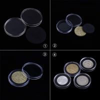 100Pcs Coin Capsule Protective Box 1720252730mm Transparent Storage Box With Gasket Commemorative Coin Protection Round Box