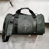 NEW Authentic Stone Island Bag Travel Bag Large Capacity Double Sided Embroidered Figure Waterproof Oxford Cloth Practical Gym Bag Short Travel Bag