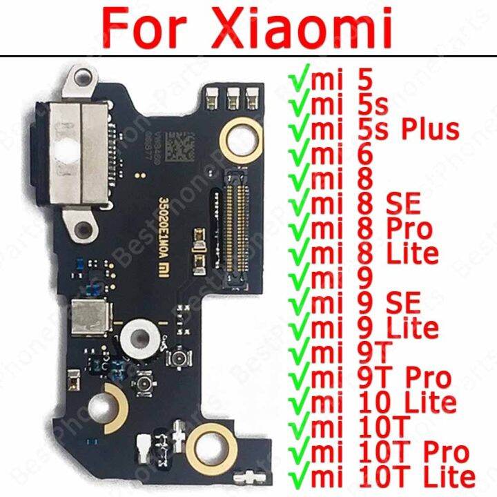 พอร์ตชาร์จเดิมสําหรับ-xiaomi-mi-9t-9-se-8-lite-6-5-5s-plus-10t-pro-10-charge-board-plate-usb-connector-pcb-dock-อะไหล่