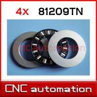 ✚ 4pcs 81209-TN 45x73x20mm Quality shaft Cylindrical Roller Thrust Bearing 81209 81209TN K81209TN GS81209 WS81209