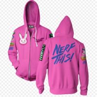 2023 style Overwatch Zipper Hoodie 3D print sweater，can be customization