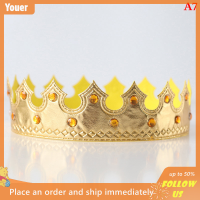 【Youer】 หมวกวันเกิดมงกุฎสาว Queen หมวกเด็ก King KIDS ผู้ใหญ่ตกแต่งหมวก