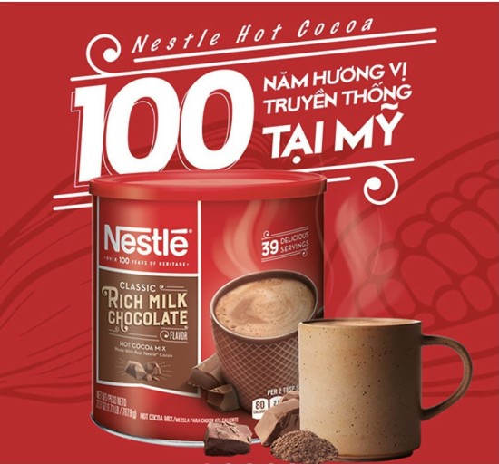 Bột cacao nestle rich milk chocolate 787,8g - nhập khẩu usa  date 05 2023 - ảnh sản phẩm 4