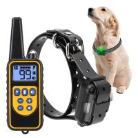 Control Pet Rechargeable With Remote Display Trainer Collar Electric Dog Training Size For Waterproof All 800M