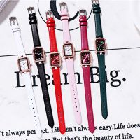 Gedi exquisite diamond-encrusted retro watch GEDI fashion all-match square belt womens watch 2698 Fangsheng clock 【QYUE】