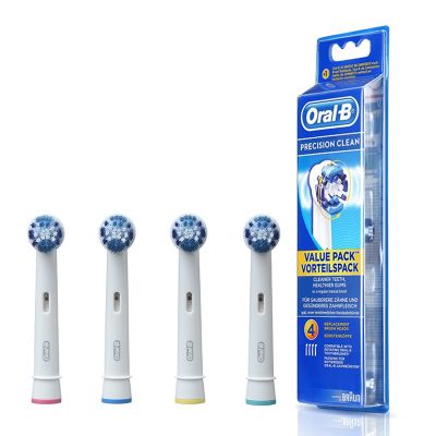 Oral-B หัวแปรงสีฟันไฟฟ้า Toothbrush head รุ่น Precision clean แพค 4 ชิ้น สินค้าเเท้นำเข้าจากต่างประเทศ  พร้อมส่งในไทย