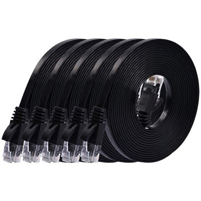 6 Rolls 3Meters 98FT Cable CAT6 Coaxial UTP Serial Cable RJ45 Jumper LAN Cable Black