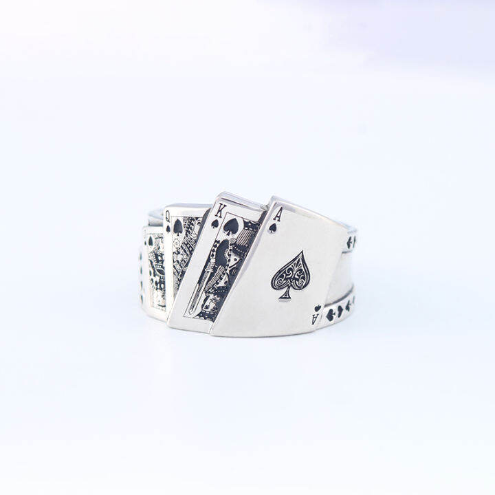 flush-sterling-silver-men-s-playing-card-ring-สามารถรองรับการปรับแต่งได้