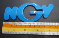 Logo NGV  มีพร้อมกาวติด ขนาดประมาณ 11 cm งานพลาสติก