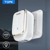 TOPK L-Power 22W 4.4A(Max) USB Charger for 8 X 7 6 LED Lamp Smart Auto-ID USB Wall Mobile Phone Charger EUUSUK Plug