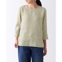 เสื้อลินิน แขนสามส่วน มูจิ Muji Organic Linen 3/4 Sleeve Blouse แท้ ?