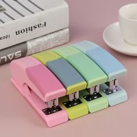 Cute Mini Stapler Portable Stapler Standard 12Staples Clips Stapler 20 Sheets Paper Capacity Office Desktop Stapler Staplers Punches