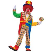 [Free ship] [Halloween new] clown performance costume cosplay children plaid circus stage