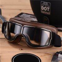 【DT】hot! Motorcycle Glasses Windproof Helmet Sunglasses Folding Leather Accessories