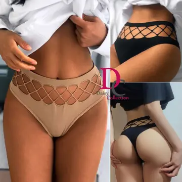 Women's See Through Panties High Elastic Mesh Underwear Fishnet Bottoms  Hollow Out Panty Briefs Lingerie